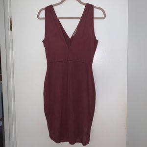 Faux suede dress